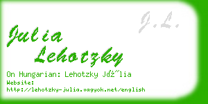 julia lehotzky business card